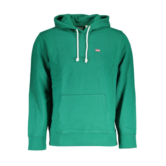 Felpa Levi's con cappuccio in cotone verde con logo