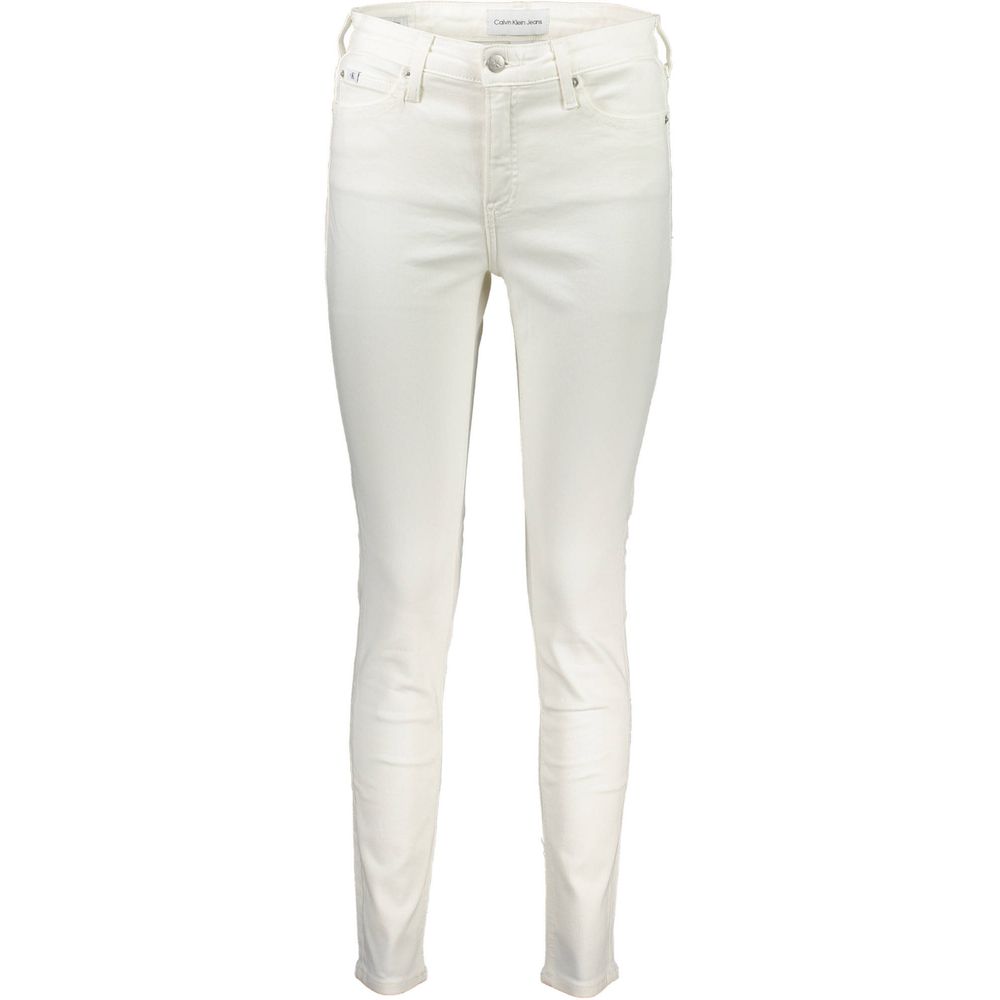 Calvin Klein White Cotton Women Jeans