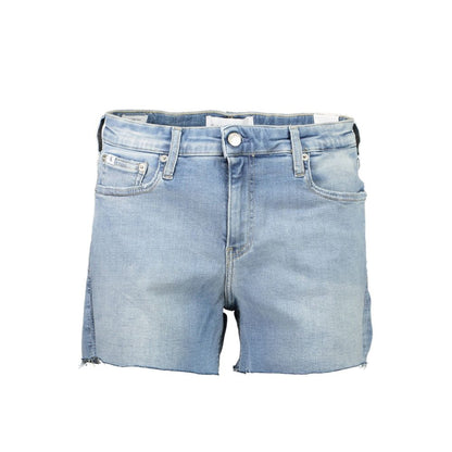 Calvin Klein Light Blue Cotton Women Short