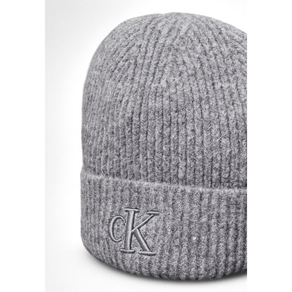 Calvin Klein Gray Marabou Hat