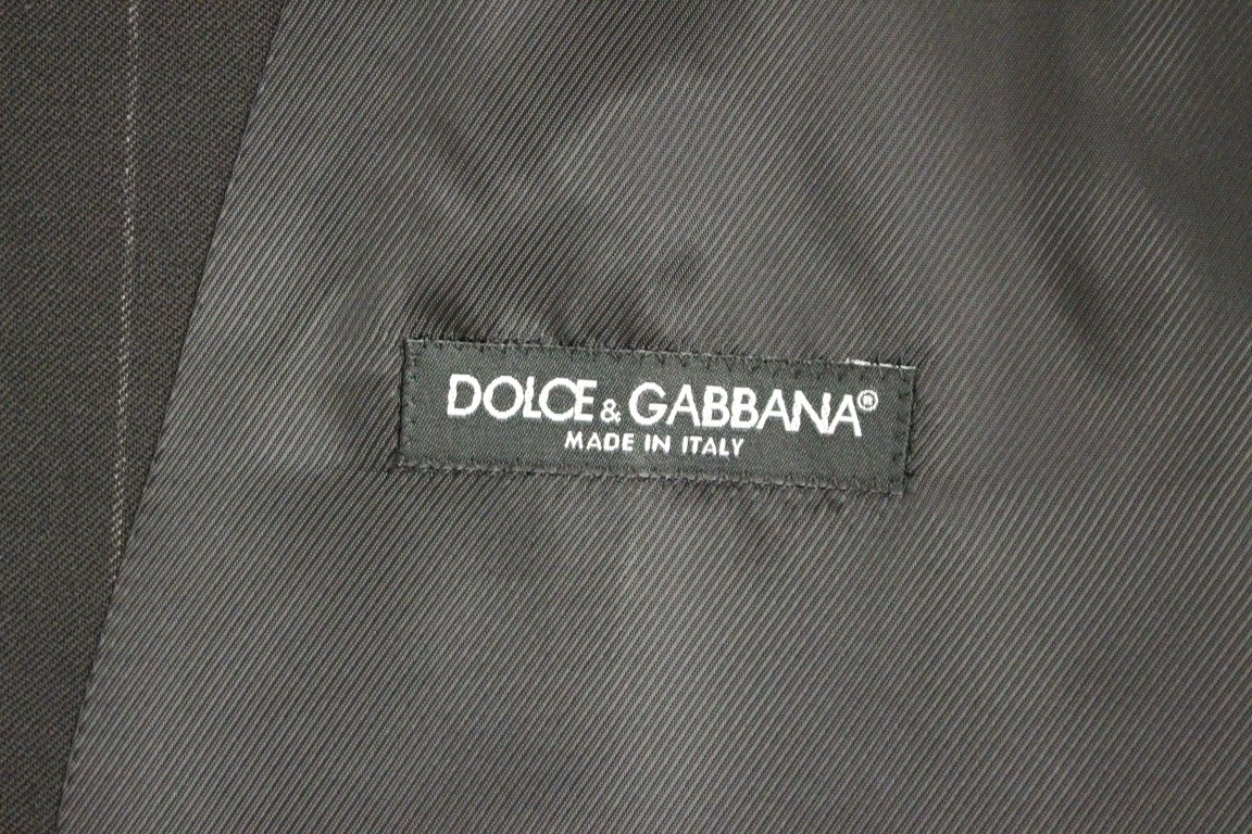 Dolce &amp; Gabbana Gilet elegante in lana a righe nere