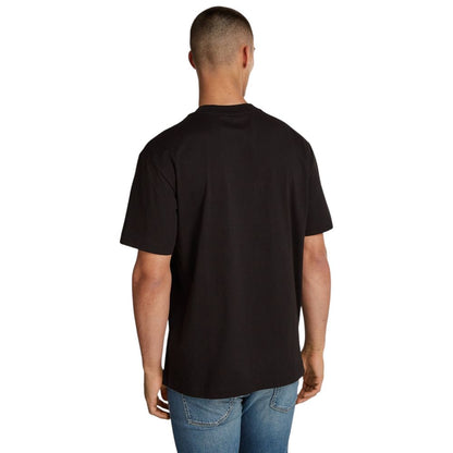 Calvin Klein Jeans Black Cotton Rigenerato T-Shirt