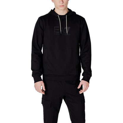 EA7 Emporio Armani Black Cotton Sweater