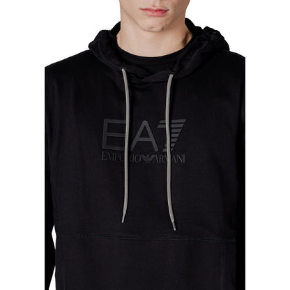 EA7 Emporio Armani Black Cotton Sweater