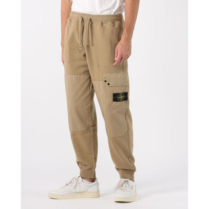 Stone Island Beige Cotone Uomo Cargo Pantalone
