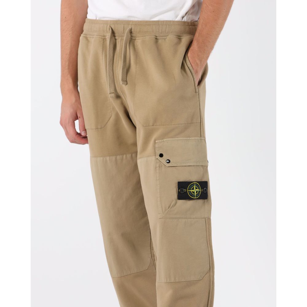 Stone Island Beige Cotone Uomo Cargo Pantalone