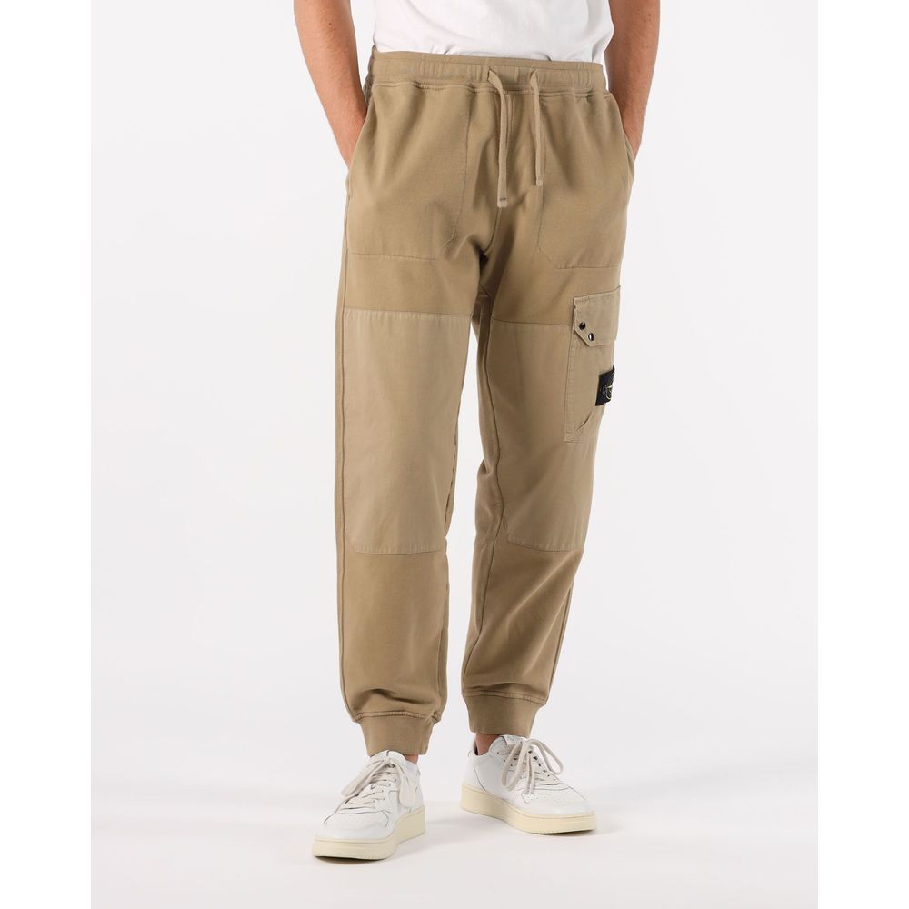 Stone Island Beige Cotone Uomo Cargo Pantalone