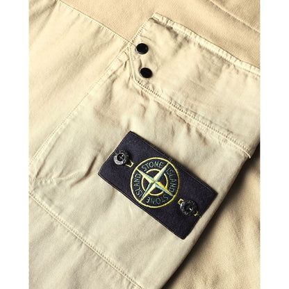Stone Island Beige Cotone Uomo Cargo Pantalone
