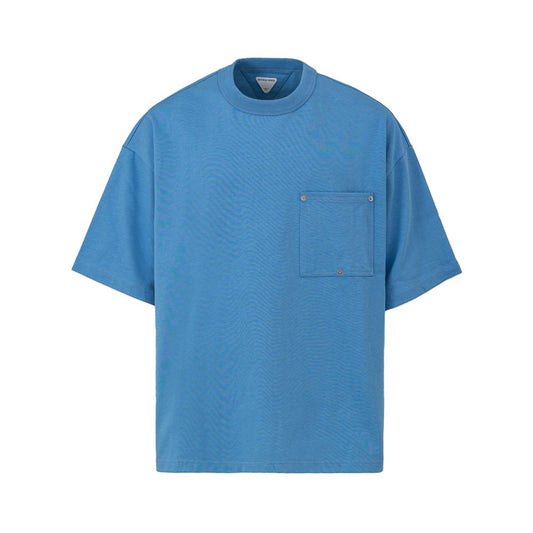 T-shirt in cotone azzurro Bottega Veneta