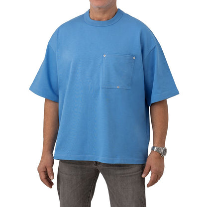 T-shirt in cotone azzurro Bottega Veneta