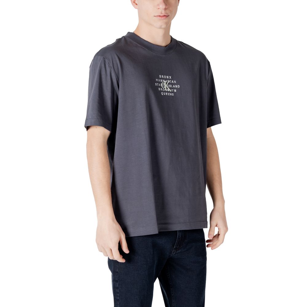 Calvin Klein Jeans Gray Cotton Rigenerato T-Shirt