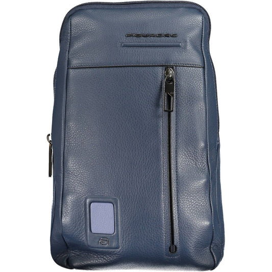 Borsa Piquadro Sleek per laptop in pelle Blu a spalla