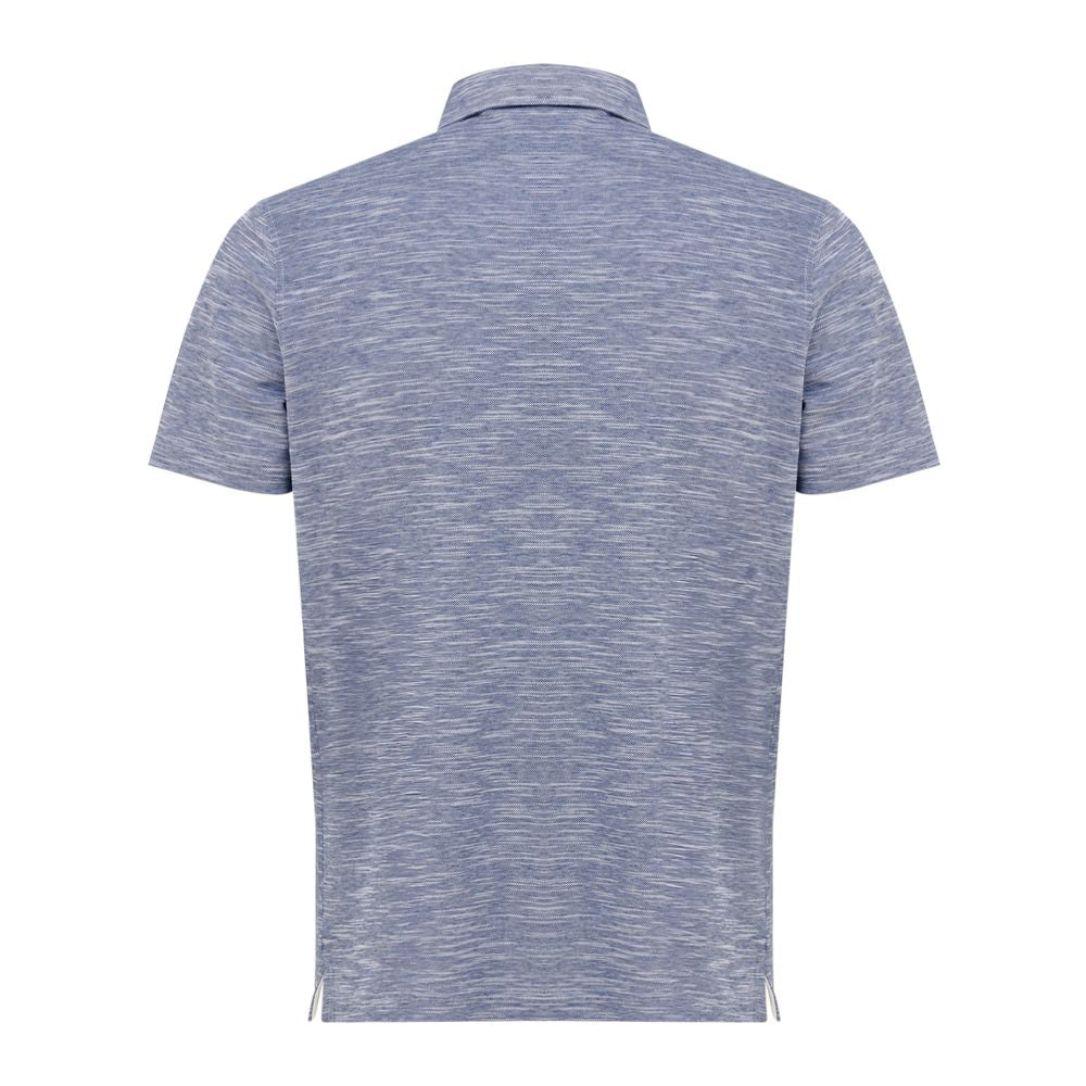 Corneliani Light Blue Cotton Polo Shirt
