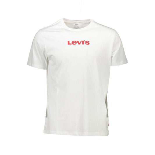 Levi's White Cotton Men T-Shirt