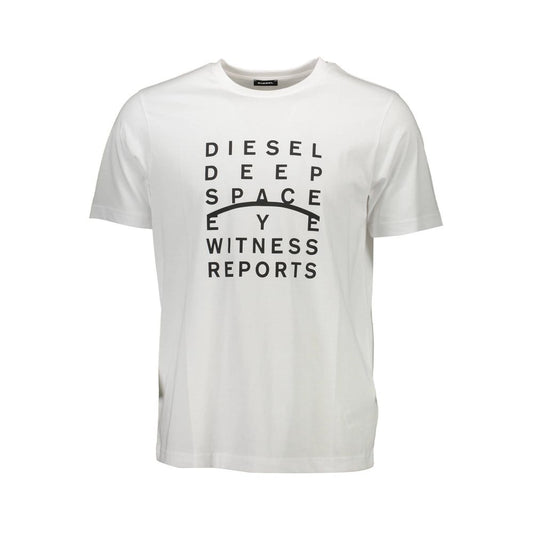 Maglietta Diesel Crisp White Crew Neck Logo