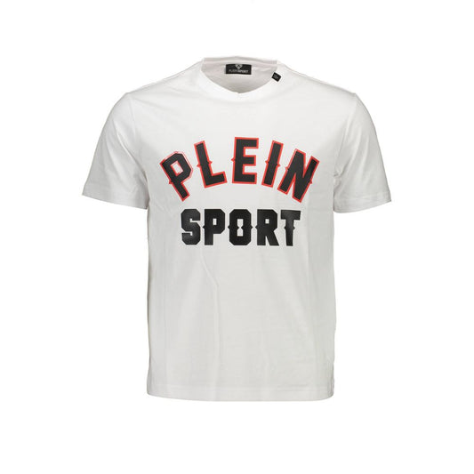 Plein Sport T-shirt girocollo bianca elegante con accenti contrastanti