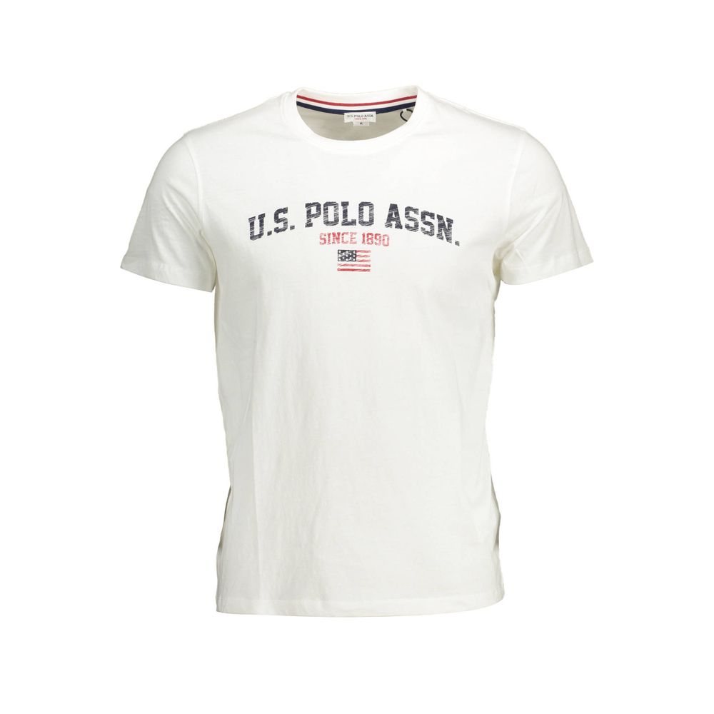 U.S. POLO ASSN. White Cotton Men T-Shirt