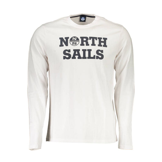 T-shirt in cotone bianco lucido North Sails con stampa alla moda