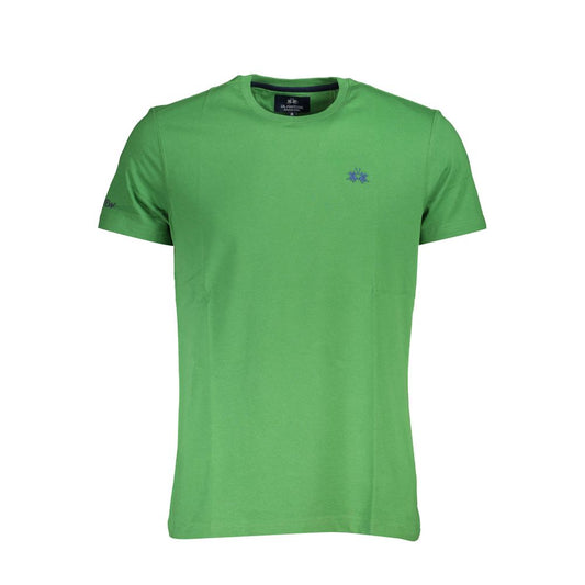 T-shirt in cotone Elegance La Martina Emerald con dettagli squisiti