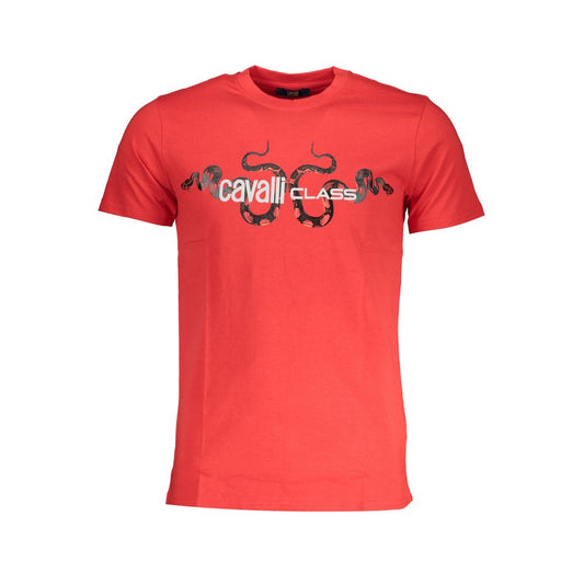 Cavalli Class Red Cotton T-Shirt