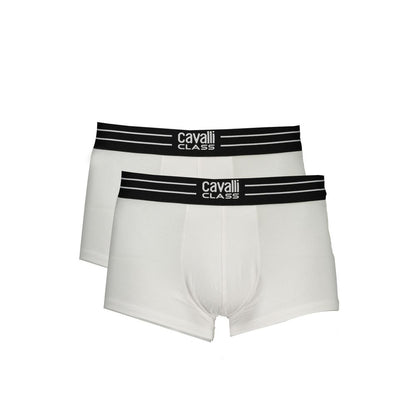 Cavalli Class White Cotton Men Boxer