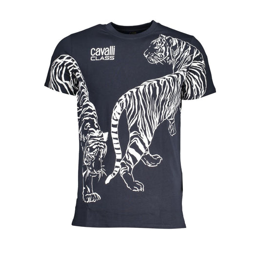 Cavalli Class Blue Cotton T-Shirt