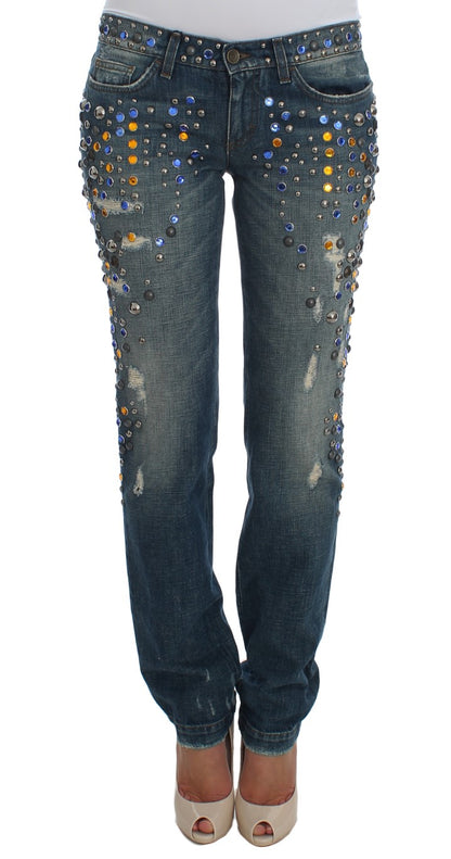 Jeans Dolce &amp; Gabbana Enchanted Sicily impreziositi da cristalli