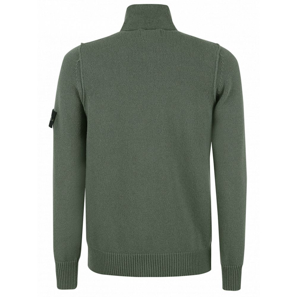 Stone Island Green Wool Sweater