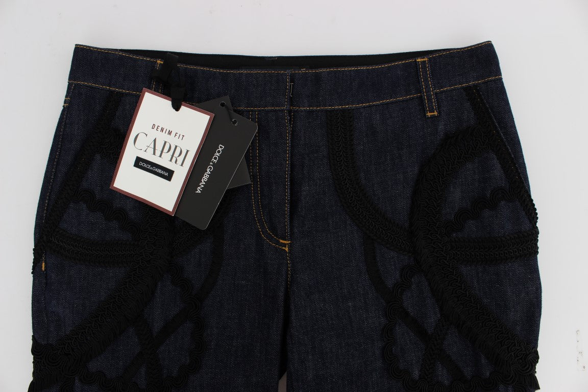 Jeans Capri ricamati Dolce &amp; Gabbana per uno stile elegante