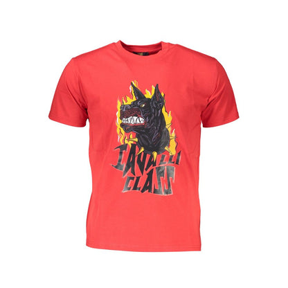 Cavalli Class Red Cotton Men T-Shirt