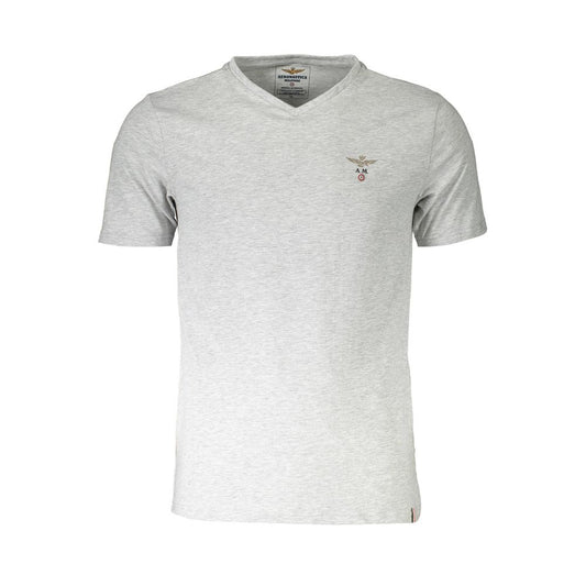 T-shirt Aeronautica Militare in cotone grigio