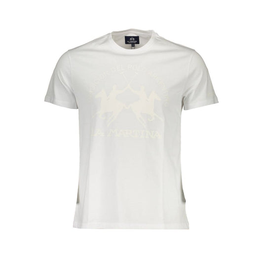 La Martina T-shirt da uomo in cotone bianco