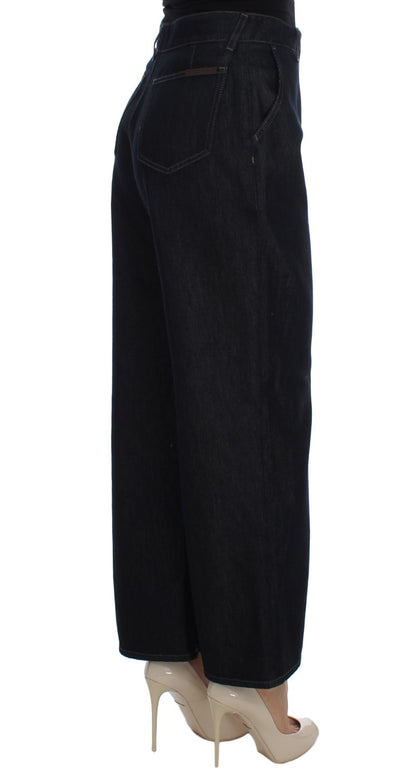 Dolce & Gabbana Chic High Waist Flare Jeans in Dark Blue