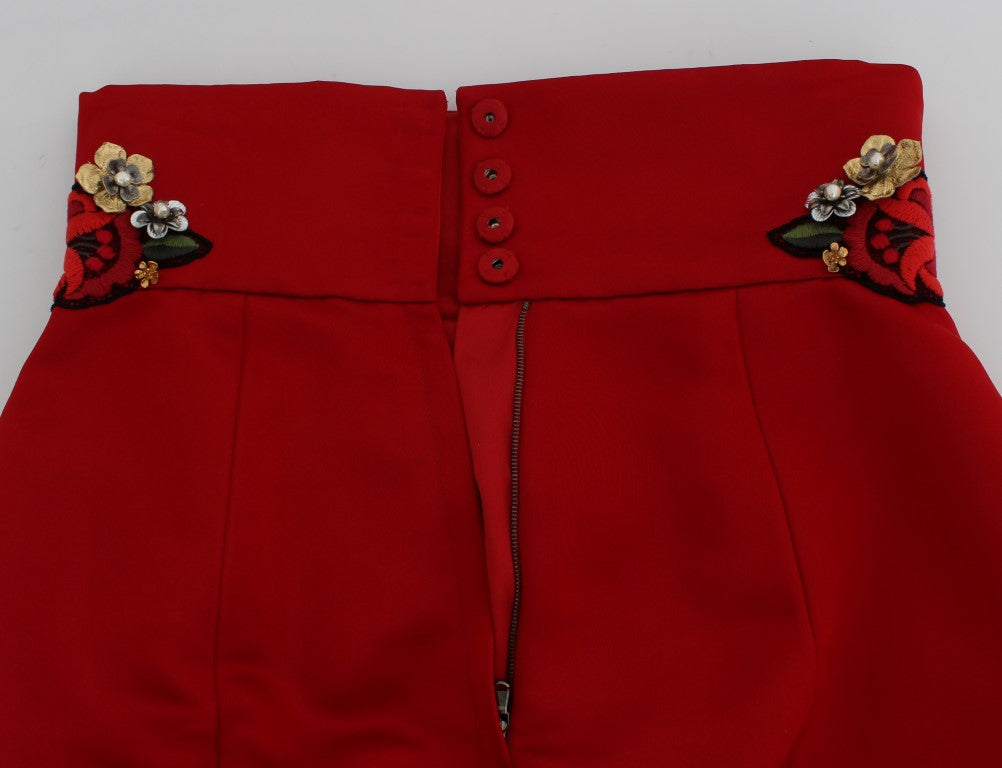 Shorts in seta con cristalli Enchanted Sicily di Dolce &amp; Gabbana