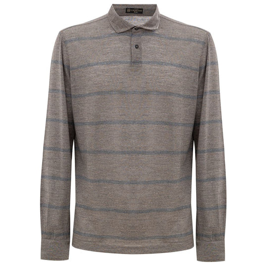 Corneliani Bicolor Wool Polo Shirt