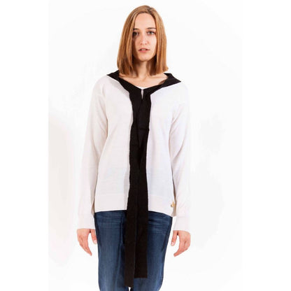 Maglione da donna in lana bianca Love Moschino