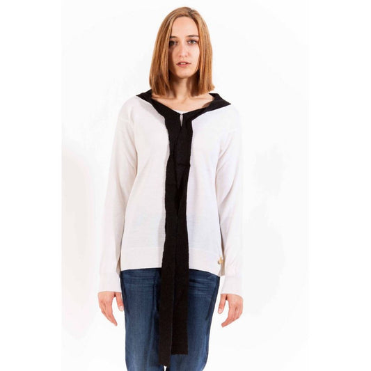 Maglione da donna in lana bianca Love Moschino