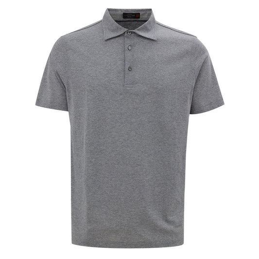 Polo in cotone grigio Corneliani