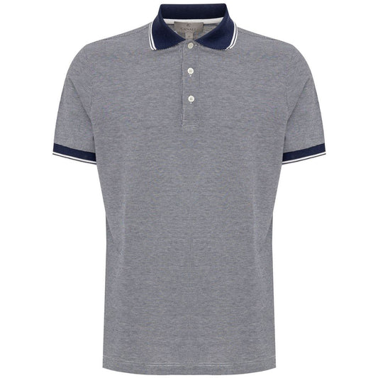 Polo in cotone blu Canali