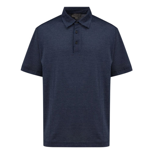 Polo in cotone blu Canali