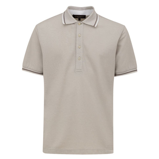 Polo in cotone grigio Canali