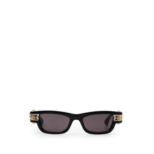 Bottega Veneta Black Haircalf Sunglasses