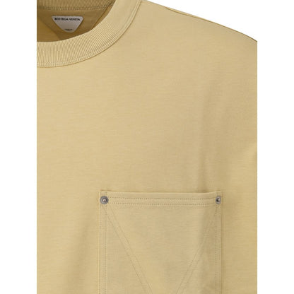 T-shirt in cotone beige Bottega Veneta