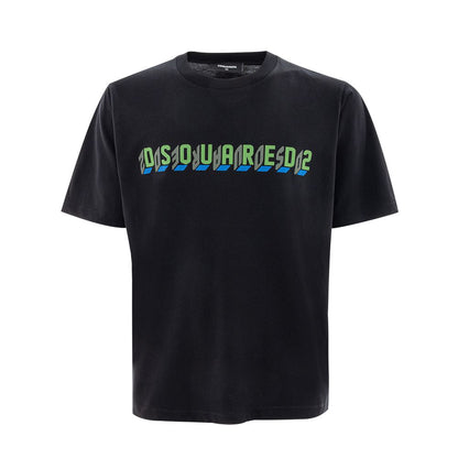 T-shirt in cotone nero Dsquared²