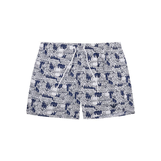 Emporio Armani Eleganti pantaloncini da bagno in poliestere bianco