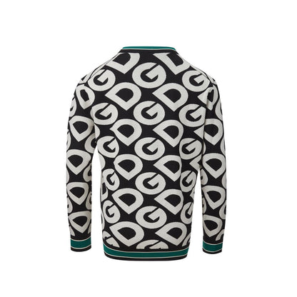 Dolce &amp; Gabbana Elegante Maglione Nero in Cotone per uno Stile Sofisticato