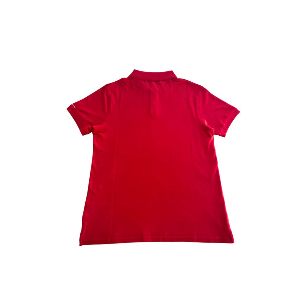 Trussardi Beachwear Red Cotton Mens Polo Shirt