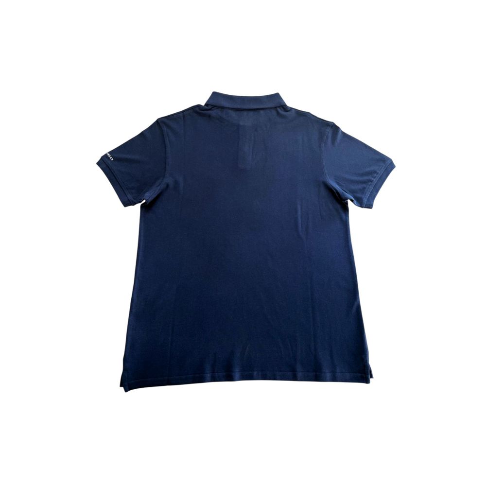Trussardi Beachwear Blue Cotton Men Polo Shirt