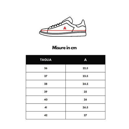 Sneaker in pelle bianca P448