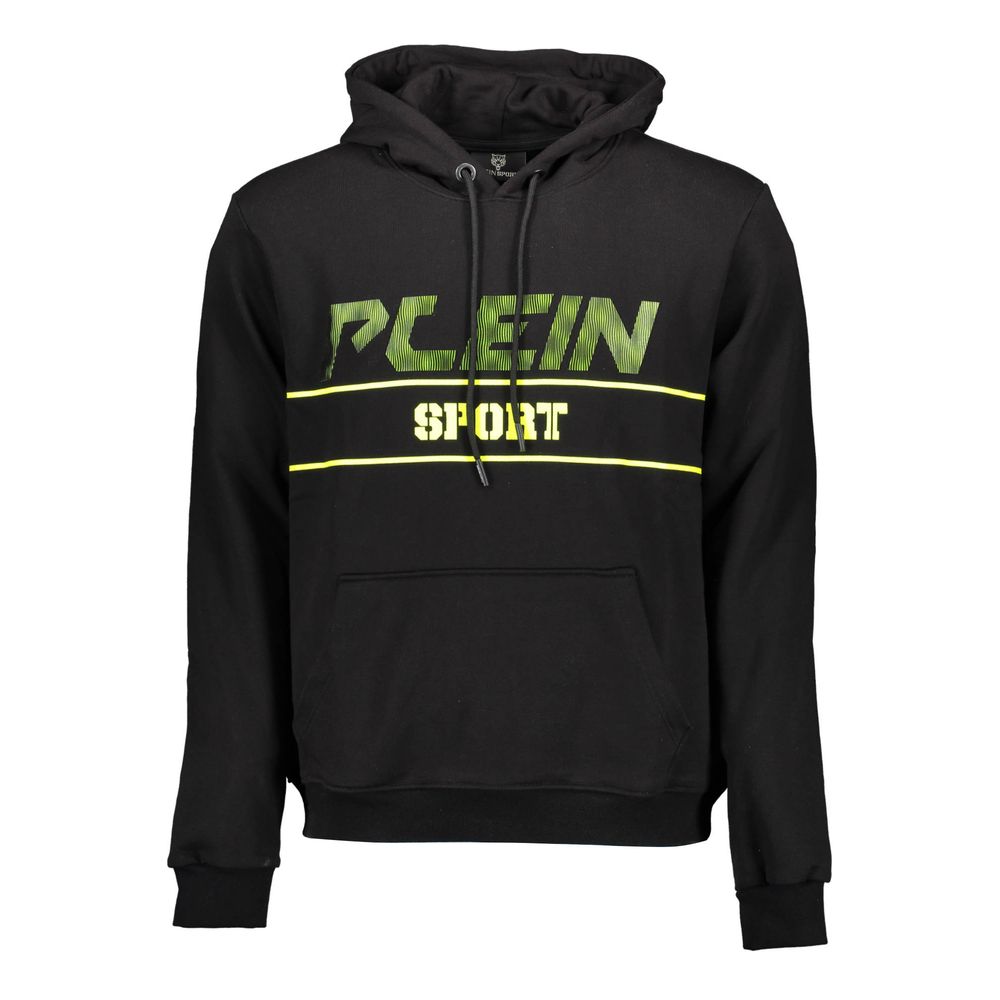 Plein Sport Black Cotton Men's Hooded Sweater